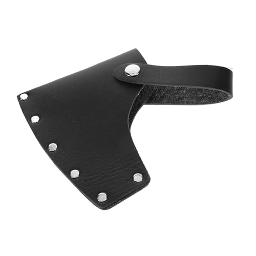 Supvox Axtabdeckung Für Den Außenbereich Beilabdeckung Axtschützer Beilschutz Aus Leder Axthülle Aus Leder Hüllen Camping Abdeckung Axtkopfabdeckungen Abdeckung Schützen Black Metall von Supvox