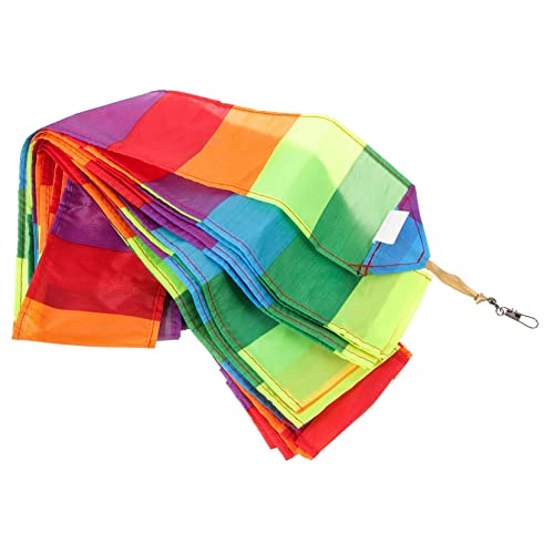 Supvox Drachenschwanz Kite-Zubehör Kite-Flugerfahrung Kite-Flugzubehör entfernen Regenbogen-Luftschlangen Drohnen-Streamer Bänder Drachenschwänze Outdoor-Streamer-Lichter Chemiefasertuch von Supvox