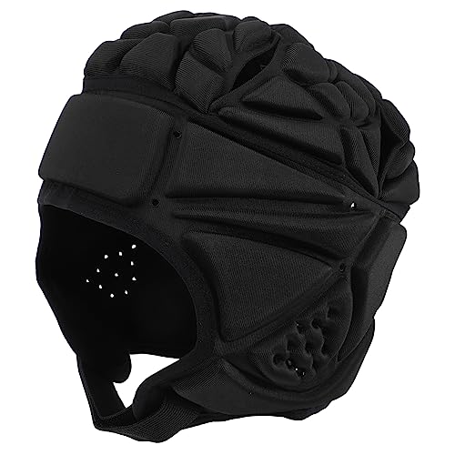 Supvox Rugby-Helm Abdeckung kopfschutz Safety Helmet Rugby Schutzausrüstung Rugby Sicherheitshelm Baseballhelme Football-Helm Torwarthelm Helmfutter Helmpolsterung Schwamm Black von Supvox