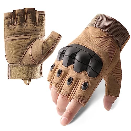 Surakey Herren Taktische Handschuhe Halbfinger Taktische Handschuhe Fahrrad Handschuhe Motorradhandschuhe Mountainbike Handschuhe Outdoor Sport Handschuhe Ideal für Fahrrad Airsoft Militär Paintball von Surakey