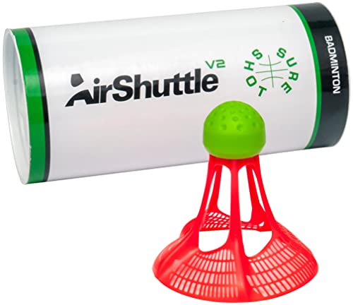 Sure Shot Air Badminton-Shuttle V2, 3 Stück, rot, Einheitsgröße von Sure Shot