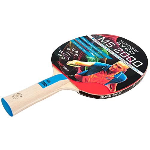 Sure Shot MS-2000 Tischtennisschläger, rot/schwarz, One Size Sure Shot MS-2000 Tischtennisschläger, rot/schwarz, One Size von Sure Shot