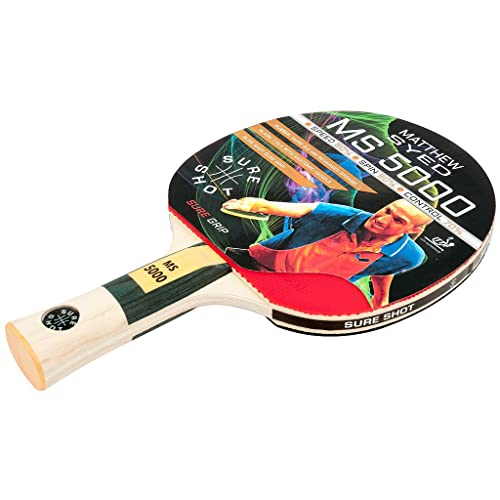 Sure Shot Matthew Syed MS-5000 Tischtennisschläger, ITTF-geprüft, 2,0 mm, aus Taiwan Sure Shot Matthew Syed MS-5000 Tischtennisschläger, ITTF-geprüft, 2,0 mm, aus Taiwan von Sure Shot