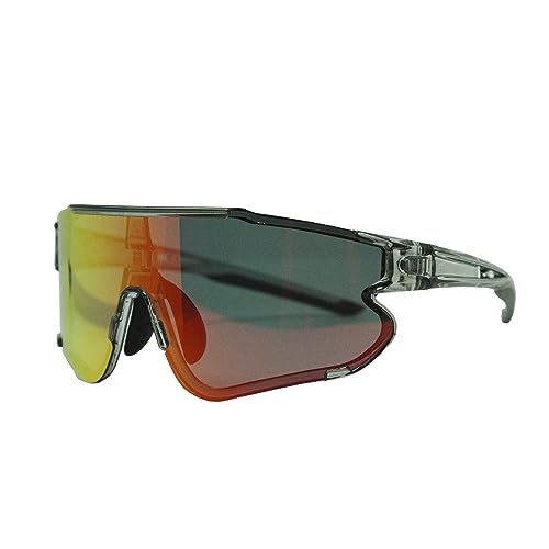 SURF MONKEY Sport-Sonnenbrille für Herren/Damen, polarisierte Gläser, TR90, leicht, für Fahrrad und Outdoor-Sport, Orange von Surf Monkey