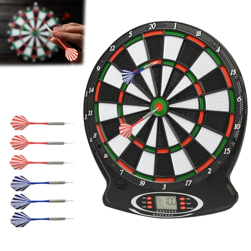 Surplex Elektronische Dartscheiben für Erwachsene Kinder mit LED Digital Score Display & Soft Tip Darts, Automatische Punktzahl Elektronische Dartscheibe Set mit 28 Spielen 159 Modi, Geeignet für von Surplex