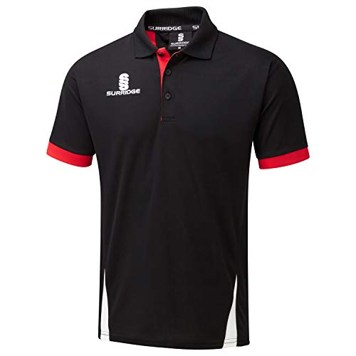 Surridge Sports Herren Blade Polohemd, schwarz/rot/weiß, M von Surridge Sports