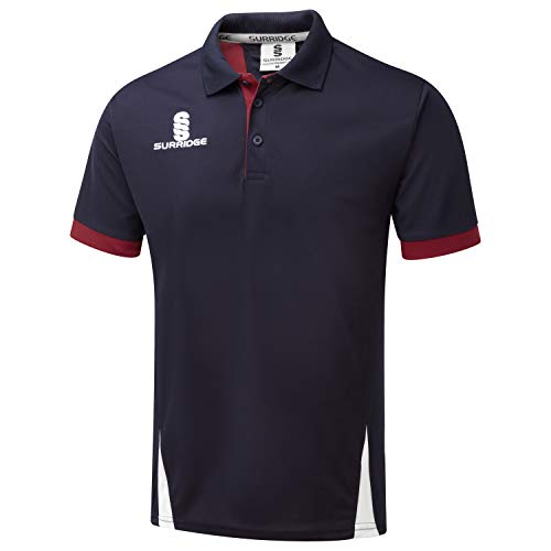 Surridge Sports Herren Klinge Poloshirt, Marineblau/Kastanienbraun/Weiß, Size 2X-Large von Surridge Sports