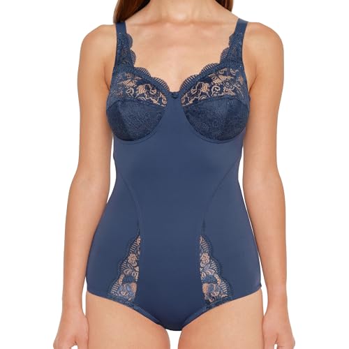 SUSA Body ohne Bügel Latina I Body Shapewear Damen stark formend I Frauen Mieder I Softer Bodysuit mit Shaping Effekt I Formt Taille, Bauch und Po I marine I 85D von Susa