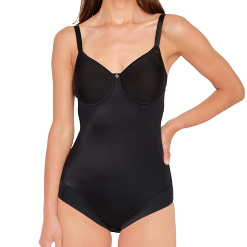 SUSA Damen Body mit Bügeln 75 Schwarz I Bequemer Body mit Cups aus softem Spacer-Material I Gemoldeter Body Shaper mit idealer Atmungsaktivität von Susa