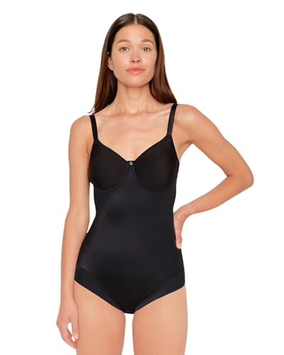 SUSA Damen Body mit Bügeln 80 Schwarz I Bequemer Body mit Cups aus softem Spacer-Material I Gemoldeter Body Shaper mit idealer Atmungsaktivität von Susa