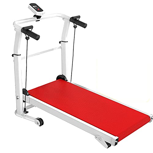 Startseite Kleine Treadmill LED-Anzeige Faltbare Mini Silent Mechanische Walking Maschine Fitness Gewichtsverlust Ausrüstung,Rot von Suuim