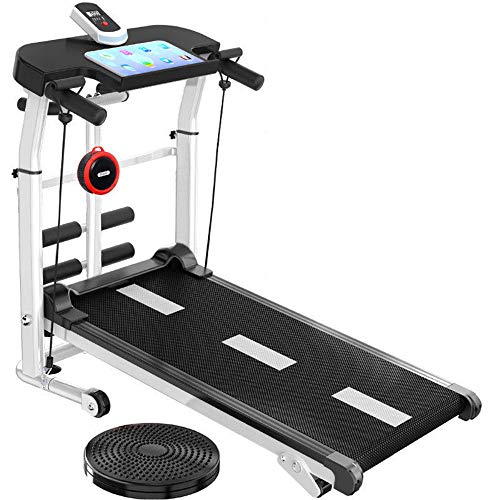 Treadmills,Foldable Mechanical Treadmill LED Display Multifunctional Shock Absorption Mute Mechanical Walking Machine (Black) von Suuim