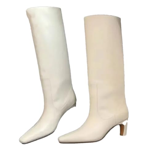 Damen-Kniestiefel, Leder, breite Wade, Herbst, Winter, leger, Stiletto, lang, hoch von Suwequest