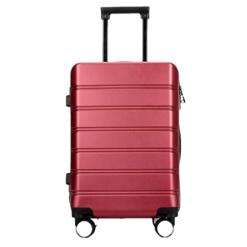 Ultraleichter Gepäck-Kabinenträger Koffer Leise Universal Rad Reisetasche Reißverschluss Trolley Tasche Koffer Reise, rot, 55,9 cm (22 zoll) von Suwequest