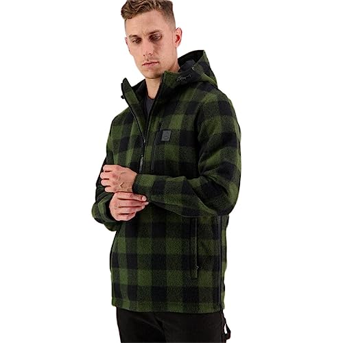 Swanndri Reidston Wool Annorak OliveBlack Check von Swanndri