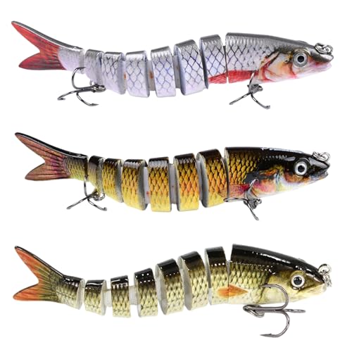 Swavitie 3 Stück Angelköder Barsch Wobbler Hecht Angel Köder Raubfisch Set Swimbait Klein Lebensechte Kunstköder Angeln Köder für Zander und Hecht Forellen Barsch Swavitie 3 Stück Angelköder Barsch Wobbler Hecht Angel Köder Raubfisch Set Swimbait Klein Lebensechte Kunstköder Angeln Köder für Zander und Hecht Forellen Barsch von Swavitie