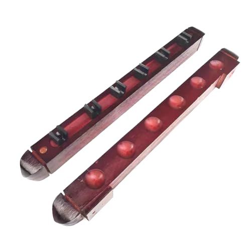 Swiixxer 1 Set Billard-Holzständer Zur Wandmontage, zum Aufhängen Von 6 Queues für Snooker-Queues, Platzsparender Halter, Snooker-Zubehör von Swiixxer