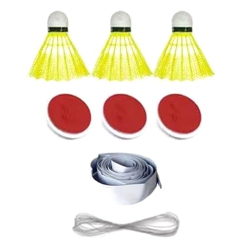 Swiixxer Beliebtes Selbstlern-Badminton-Trainer-Set-Set, Teleskopstange, Rebound-Übungshilfe-Werkzeug-Set von Swiixxer