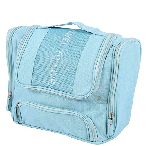 Swiixxer Blau wasserdichte MäNner HäNgende Kosmetik Tasche Reisen Organizer Make-Up Tasche für Frauen Notwendige Make-Up Tasche Nass und Trocken WäSche Kultur Beutel von Swiixxer