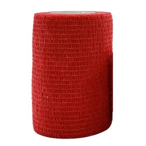 Swiixxer Red Sport Selbstklebendes Elastisches Bandage-Wickelband für Kniestützpolster, Finger, Knöchel, Handfläche, Schulter von Swiixxer