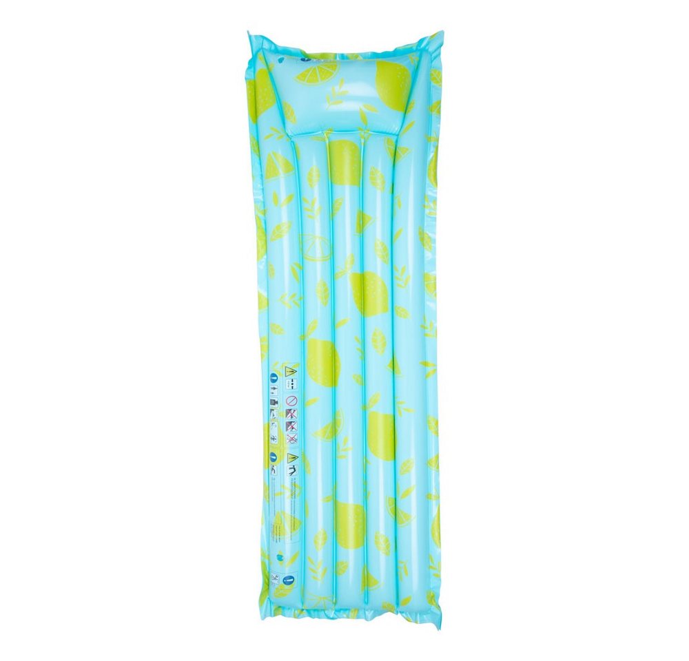 Swim Essentials Luftmatratze Lemon 177 cm PVC blau gelb 80kg Traglast Luft Spaß Baden Kinder Pool von Swim Essentials