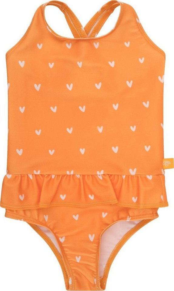 Swim Essentials Badeanzug Swim Essentials UV Badeanzug, für Mädchen orange Herzen Muster 122/128 von Swim Essentials
