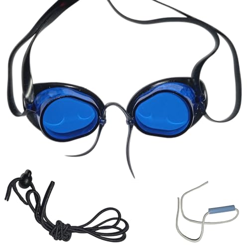 SwimmerShop Schwimmbrille schwedischer Typ – Schwimmbrille mit Gummirand, beschlagfrei, gummiert, UV-Schutz – schwedisches Modell für professionelle Schwimmer – blaue Gläser SwimmerShop Schwimmbrille schwedischer Typ – Schwimmbrille mit Gummirand, beschlagfrei, gummiert, UV-Schutz – schwedisches Modell für professionelle Schwimmer – blaue Gläser von SwimmerShop