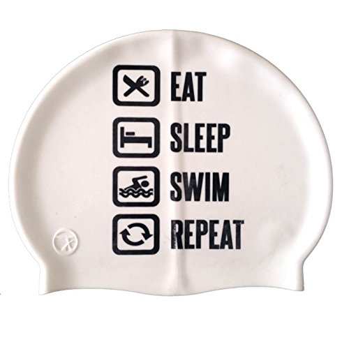 Badekappe/Bademütze Silikon Repeat Weiß| Schwimmkappe| Hoher Komfort und Sichtbarkeit | Italienischer Stil und Design Badekappe/Bademütze Silikon Repeat Weiß| Schwimmkappe| Hoher Komfort und Sichtbarkeit | Italienischer Stil und Design von Swimxwin