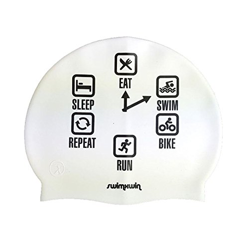 Badekappe/Bademütze Silikon Tri Repeat Weiß| Schwimmkappe| Hoher Komfort und Sichtbarkeit | Italienischer Stil und Design Badekappe/Bademütze Silikon Tri Repeat Weiß| Schwimmkappe| Hoher Komfort und Sichtbarkeit | Italienischer Stil und Design von Swimxwin