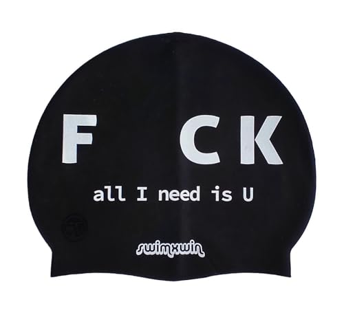 F.CK Silikonbadekappe | Schwimmkappe | Bademütze | Badekappe | Bademütze | Badekappe | Kunst und Schwimmen F.CK Silikonbadekappe | Schwimmkappe | Bademütze | Badekappe | Bademütze | Badekappe | Kunst und Schwimmen von Swimxwin