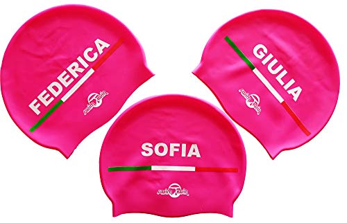 Silikon Schwimmkappe mit angepassten Name |Pink Farbe| Alice | Schwimmkappe| Badekappe/Bademütze | Italienischer Stil und Design Silikon Schwimmkappe mit angepassten Name |Pink Farbe| Alice | Schwimmkappe| Badekappe/Bademütze | Italienischer Stil und Design von Swimxwin