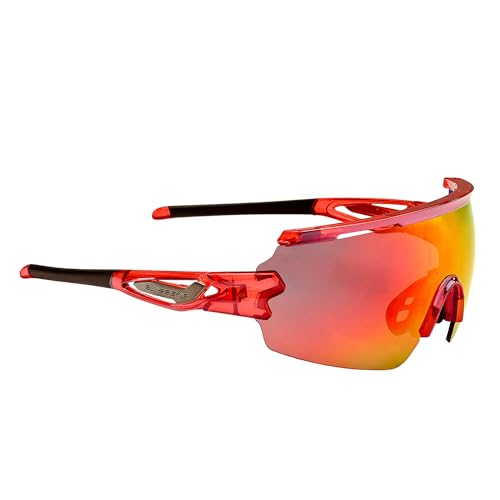 SWISSEYE Signal Sportbrille (100% UVA-, UVB- und UVC-Schutz, verstellbarer Nasenbereich & gummierte Bügelenden, splitterfreies Material TR90, inkl. Etui), shiny laser crystal red/black SWISSEYE Signal Sportbrille (100% UVA-, UVB- und UVC-Schutz, verstellbarer Nasenbereich & gummierte Bügelenden, splitterfreies Material TR90, inkl. Etui), shiny laser crystal red/black von SWISSEYE