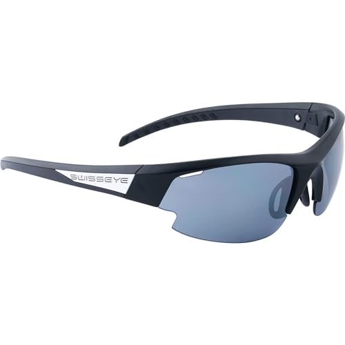SWISSEYE Gardosa Re+ S Sportbrille (100% UVA-, UVB- und UVC-Schutz, verstellbarer Nasenbereich & gummierte Bügelenden, splitterfreies Material TR90, inkl. Etui & 2 Wechselscheiben), black matt SWISSEYE Gardosa Re+ S Sportbrille (100% UVA-, UVB- und UVC-Schutz, verstellbarer Nasenbereich & gummierte Bügelenden, splitterfreies Material TR90, inkl. Etui & 2 Wechselscheiben), black matt von SWISSEYE