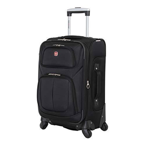 SwissGear Sion Softside Koffer mit Schleuderrollen, schwarz, Carry-On 21-Inch, Sion Softside Gepäck mit Spinnrollen von Swiss Gear