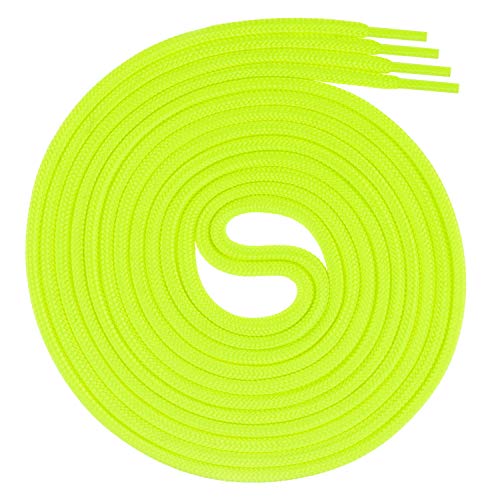 Swissly 1 Paar runde Schnürsenkel, Rundsenkel für Business- und Lederschuhe, reißfester Allroundsenkel, ø 3mm Farbe Neongelb Länge 80cm Swissly 1 Paar runde Schnürsenkel, Rundsenkel für Business- und Lederschuhe, reißfester Allroundsenkel, ø 3mm Farbe Neongelb Länge 80cm von Swissly