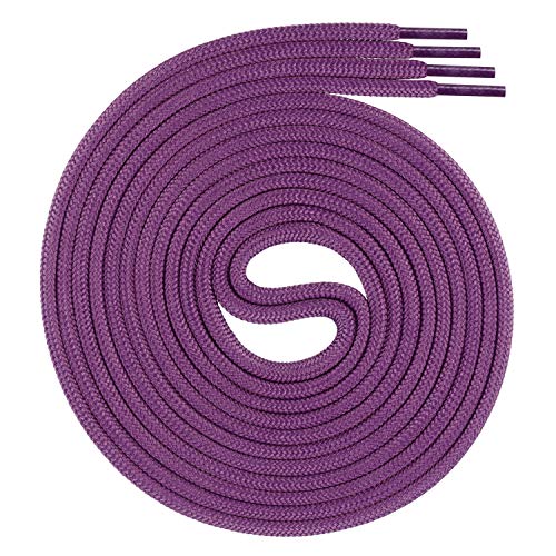 Swissly 1 Paar runde Schnürsenkel, Rundsenkel für Business- und Lederschuhe, reißfester Allroundsenkel, ø 3mm Farbe violett Länge 80cm von Swissly