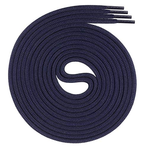 Swissly 1 Paar runde Schnürsenkel, Rundsenkel für Business- und Lederschuhe, reißfester Allroundsenkel, ø 3mm Farbe dunkelblau Länge 60cm Swissly 1 Paar runde Schnürsenkel, Rundsenkel für Business- und Lederschuhe, reißfester Allroundsenkel, ø 3mm Farbe dunkelblau Länge 60cm von Swissly