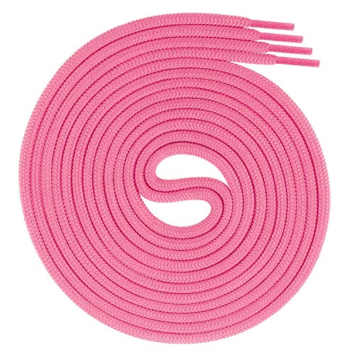 Swissly 1 Paar runde Schnürsenkel, Rundsenkel für Business- und Lederschuhe, reißfester Allroundsenkel, ø 3mm Farbe neonpink Länge 100cm von Swissly