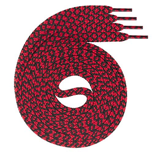 Swissly 1Paar Flache Schnürsenkel für Sneaker und Sportschuhe - sehr reißfest - ca. 7,0 mm breit aus 100% Polyester, Farbe: Black/red Länge: 90cm Swissly 1Paar Flache Schnürsenkel für Sneaker und Sportschuhe - sehr reißfest - ca. 7,0 mm breit aus 100% Polyester, Farbe: Black/red Länge: 90cm von Swissly