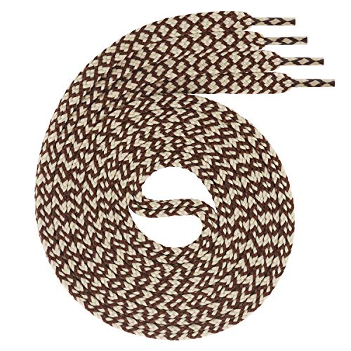 Swissly 1Paar Flache Schnürsenkel für Sneaker und Sportschuhe - sehr reißfest - ca. 7,0 mm breit aus 100% Polyester, Farbe: Brown/beige Länge: 80cm Swissly 1Paar Flache Schnürsenkel für Sneaker und Sportschuhe - sehr reißfest - ca. 7,0 mm breit aus 100% Polyester, Farbe: Brown/beige Länge: 80cm von Swissly