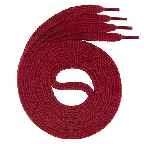 Swissly 1Paar Flache Schnürsenkel für Sneaker und Sportschuhe - sehr reißfest - ca. 7,0 mm breit aus 100% Polyester, Farbe: Cherry Länge: 60cm Swissly 1Paar Flache Schnürsenkel für Sneaker und Sportschuhe - sehr reißfest - ca. 7,0 mm breit aus 100% Polyester, Farbe: Cherry Länge: 60cm von Swissly