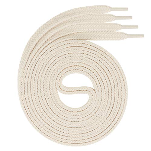 Swissly 1Paar Flache Schnürsenkel für Sneaker und Sportschuhe - sehr reißfest - ca. 7,0 mm breit aus 100% Polyester, Farbe: Creamy Länge: 90cm Swissly 1Paar Flache Schnürsenkel für Sneaker und Sportschuhe - sehr reißfest - ca. 7,0 mm breit aus 100% Polyester, Farbe: Creamy Länge: 90cm von Swissly
