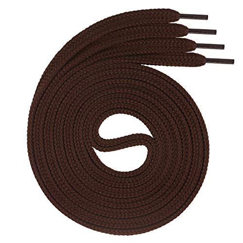 Swissly 1Paar Flache Schnürsenkel für Sneaker und Sportschuhe - sehr reißfest - ca. 7,0 mm breit aus 100% Polyester, Farbe: Dark.Brown.1 Länge: 100cm von Swissly