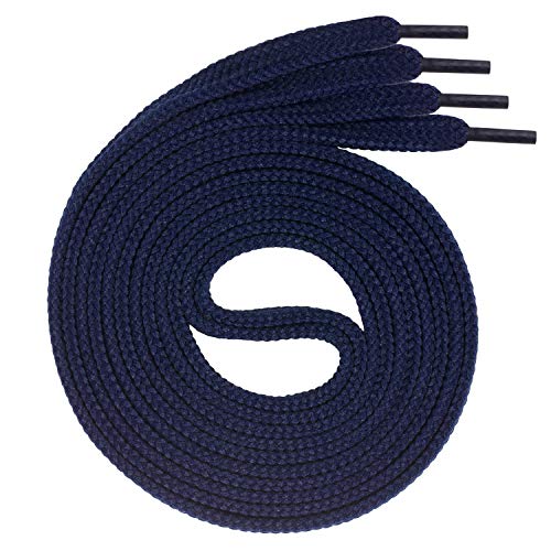 Swissly 1Paar Flache Schnürsenkel für Sneaker und Sportschuhe - sehr reißfest - ca. 7,0 mm breit aus 100% Polyester, Farbe: Navy.1 Länge: 130cm von Swissly