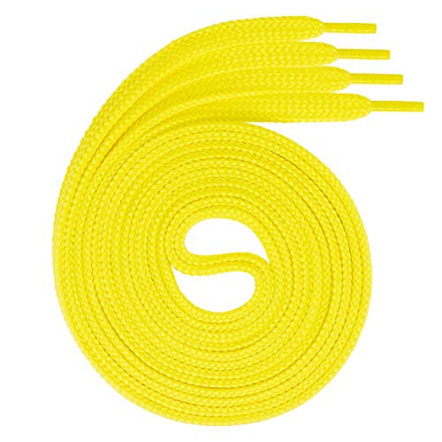 Swissly 1Paar Flache Schnürsenkel für Sneaker und Sportschuhe - sehr reißfest - ca. 7,0 mm breit aus 100% Polyester, Farbe: Yellow Länge: 80cm Swissly 1Paar Flache Schnürsenkel für Sneaker und Sportschuhe - sehr reißfest - ca. 7,0 mm breit aus 100% Polyester, Farbe: Yellow Länge: 80cm von Swissly