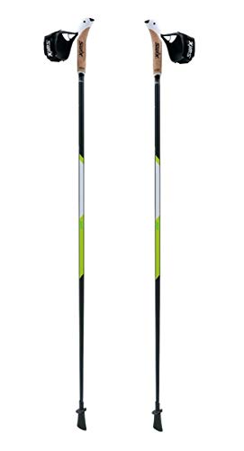 Swix CT4 Nordic Walking Stock Lime Carbon Tech mit Just Go Sport Spitze 1 Paar 110cm von Swix
