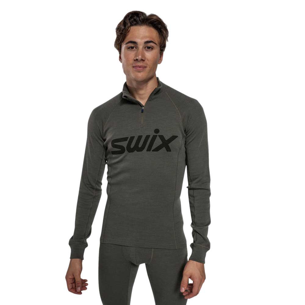 Swix Racex Merino Half Zip Long Sleeve T-shirt Grün L Mann von Swix