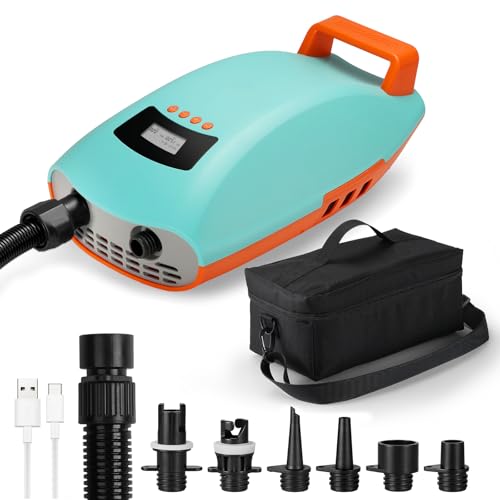 Swonder Seawolf SUP-Pumpe mit 9000mAh Akku, 2X Schnellere 20 PSI Elektrische Luftpumpe mit Doppelkolben, Zweistufen, Aktivem Kühlsystem für aufblasbares Paddleboard, Kajak Swonder Seawolf SUP-Pumpe mit 9000mAh Akku, 2X Schnellere 20 PSI Elektrische Luftpumpe mit Doppelkolben, Zweistufen, Aktivem Kühlsystem für aufblasbares Paddleboard, Kajak von Swonder