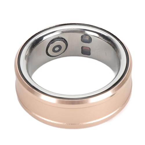 Smart Ring Zur Überwachung von Gesundheitsaktivitäten, Fitness Smart Ring mit Integriertem NFC, Schlafüberwachung, Körper Schrittzähler, Sport Smart Ringe (Gold) von Sxhlseller