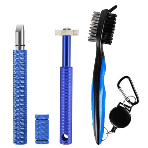 Sxutop 3 Stück Reiniger für Golfschläger Einziehbare Golfschlägerbürste Dual Sided Nylon & Edelstahl Golf-Reinigungsbürste Golfschläger Rillenschärfer Golf Club Groove Sharpener mit 6 Köpfe Sxutop 3 Stück Reiniger für Golfschläger Einziehbare Golfschlägerbürste Dual Sided Nylon & Edelstahl Golf-Reinigungsbürste Golfschläger Rillenschärfer Golf Club Groove Sharpener mit 6 Köpfe von Sxutop